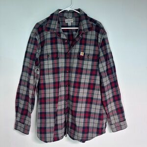 Carhartt Red and Gray Plaid Shirt XL